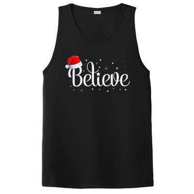 Christmas Believe Santa Claus Believe Christmas PosiCharge Competitor Tank