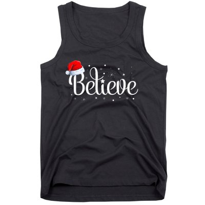 Christmas Believe Santa Claus Believe Christmas Tank Top