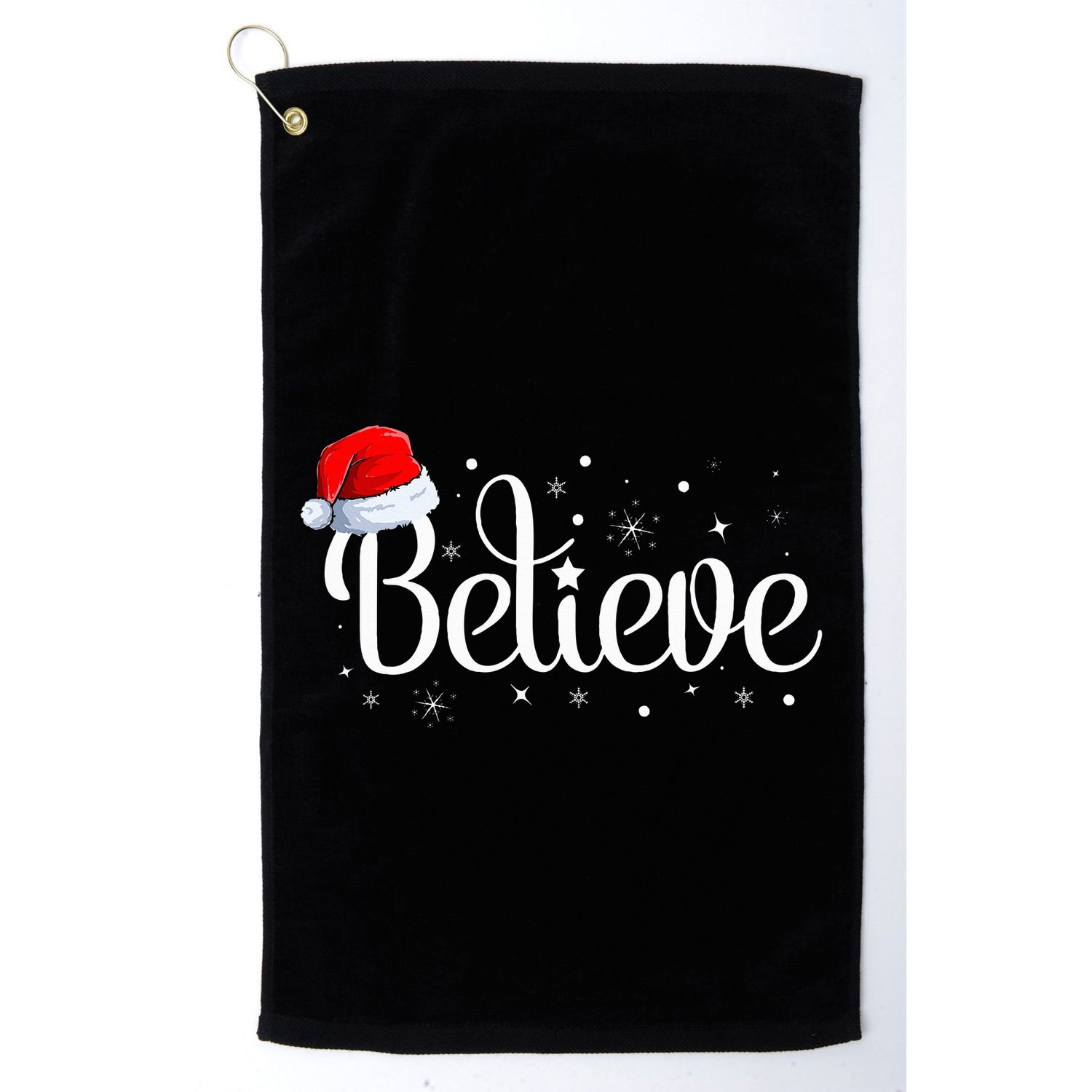 Christmas Believe Santa Claus Believe Christmas Golf Towel