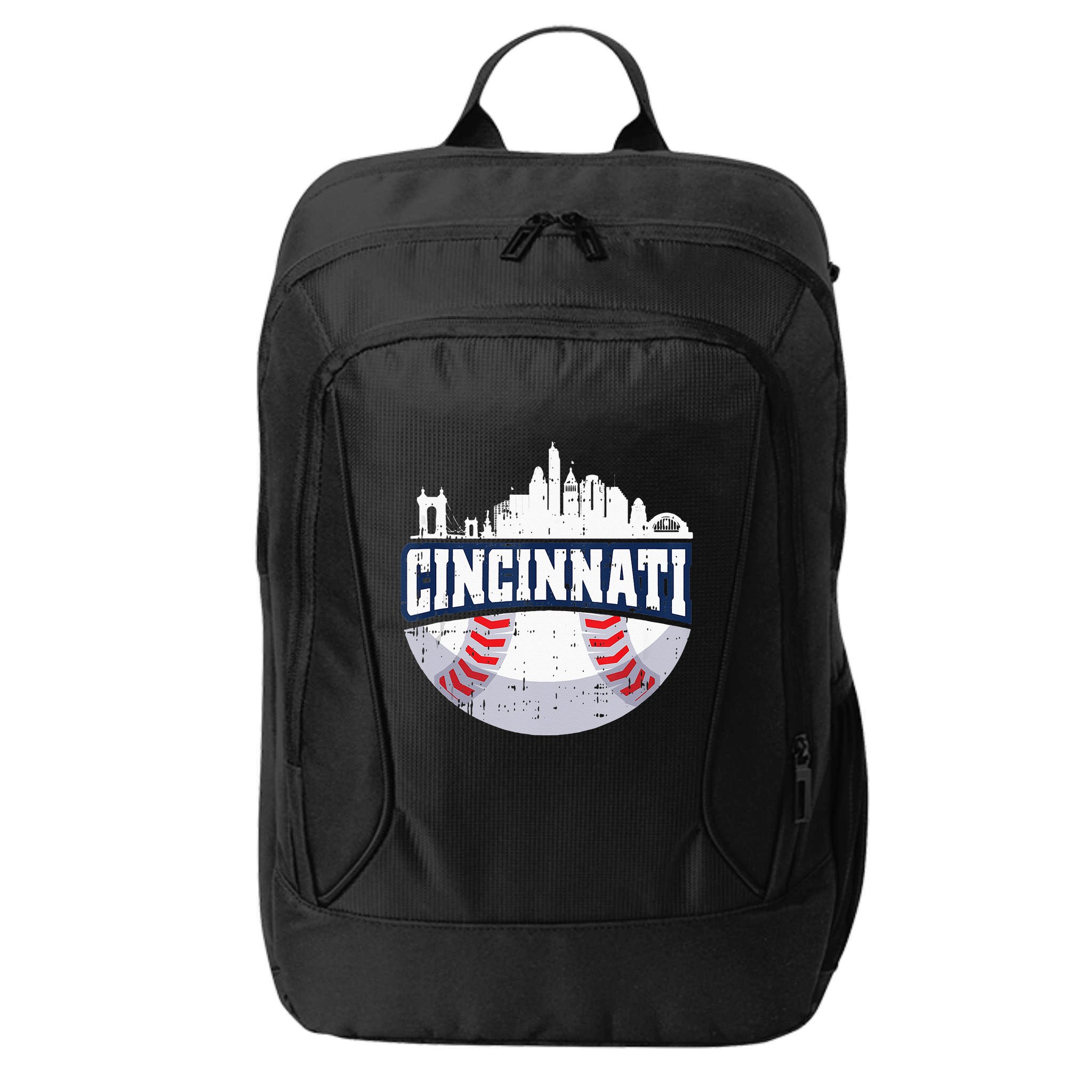 Cincinnati Baseball Skyline Ohio Baseball Player Gift City Backpack
