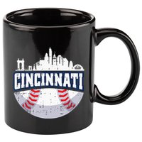 Cincinnati Baseball Skyline Ohio Baseball Player Gift 11oz C Handle Ceramic Mug