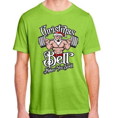 Christmas Barbell Squat Santa Funny Gym Quote Cute Gift Adult ChromaSoft Performance T-Shirt