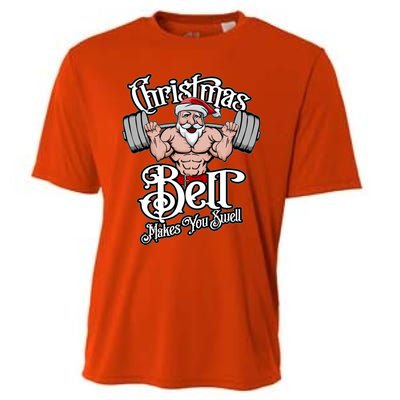 Christmas Barbell Squat Santa Funny Gym Quote Cute Gift Cooling Performance Crew T-Shirt