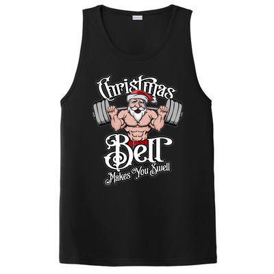 Christmas Barbell Squat Santa Funny Gym Quote Cute Gift PosiCharge Competitor Tank