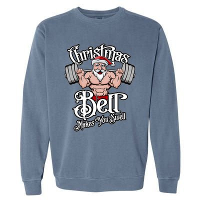 Christmas Barbell Squat Santa Funny Gym Quote Cute Gift Garment-Dyed Sweatshirt