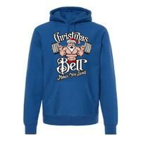 Christmas Barbell Squat Santa Funny Gym Quote Cute Gift Premium Hoodie