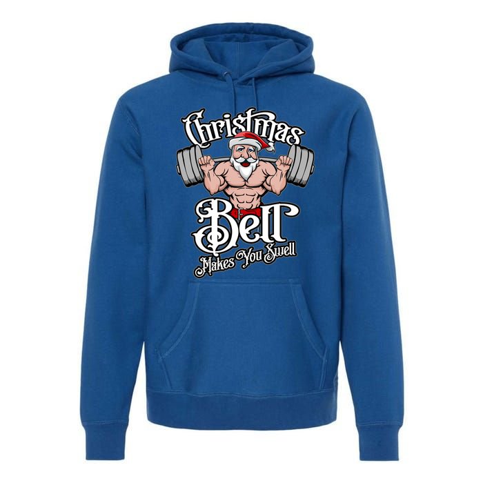 Christmas Barbell Squat Santa Funny Gym Quote Cute Gift Premium Hoodie