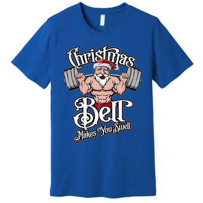 Christmas Barbell Squat Santa Funny Gym Quote Cute Gift Premium T-Shirt