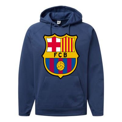 Cool Barcelona Soccer Jersey Performance Fleece Hoodie