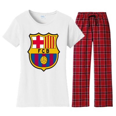 Cool Barcelona Soccer Jersey Women's Flannel Pajama Set