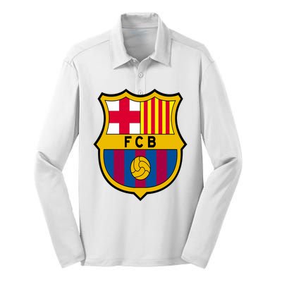 Cool Barcelona Soccer Jersey Silk Touch Performance Long Sleeve Polo