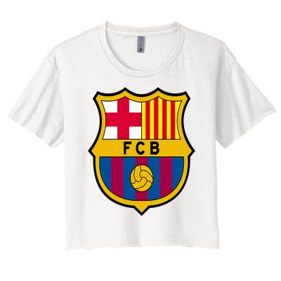 Cool Barcelona Soccer Jersey Women's Crop Top Tee