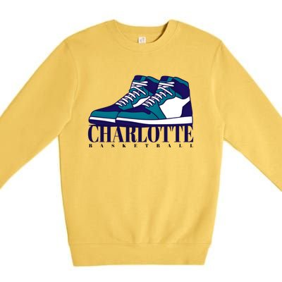 Charlotte Basketball Sneakers Premium Crewneck Sweatshirt