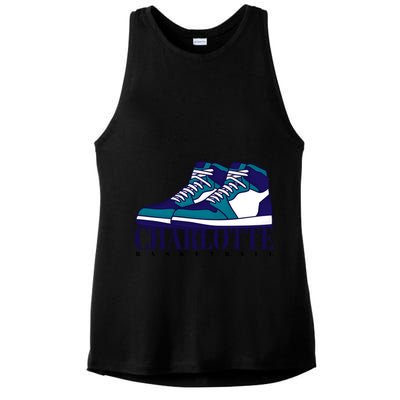 Charlotte Basketball Sneakers Ladies PosiCharge Tri-Blend Wicking Tank