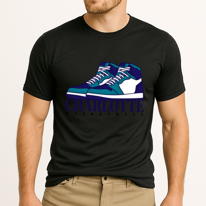 Charlotte Basketball Sneakers Cooling Performance Crew T-Shirt