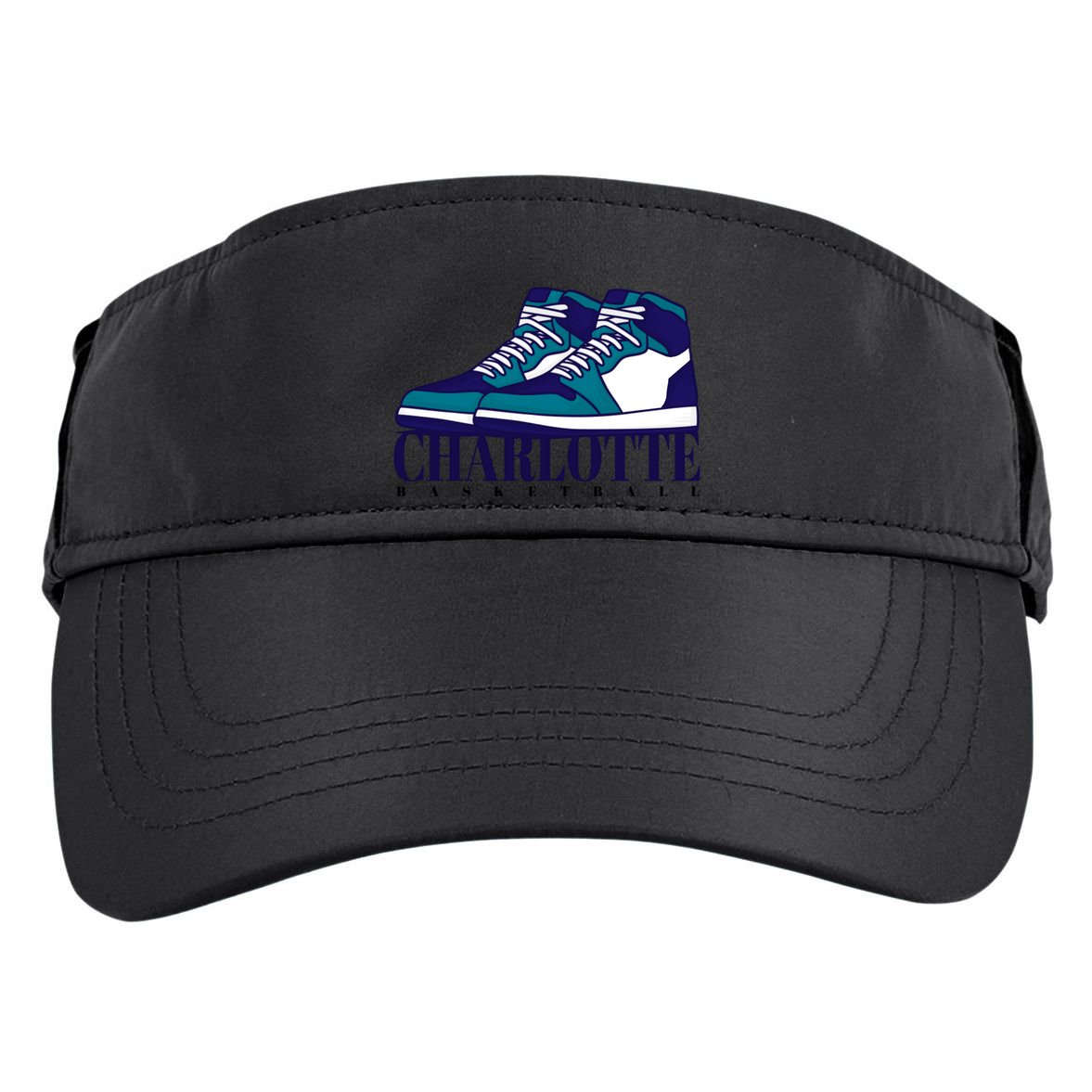 Charlotte Basketball Sneakers Adult Drive Performance Visor