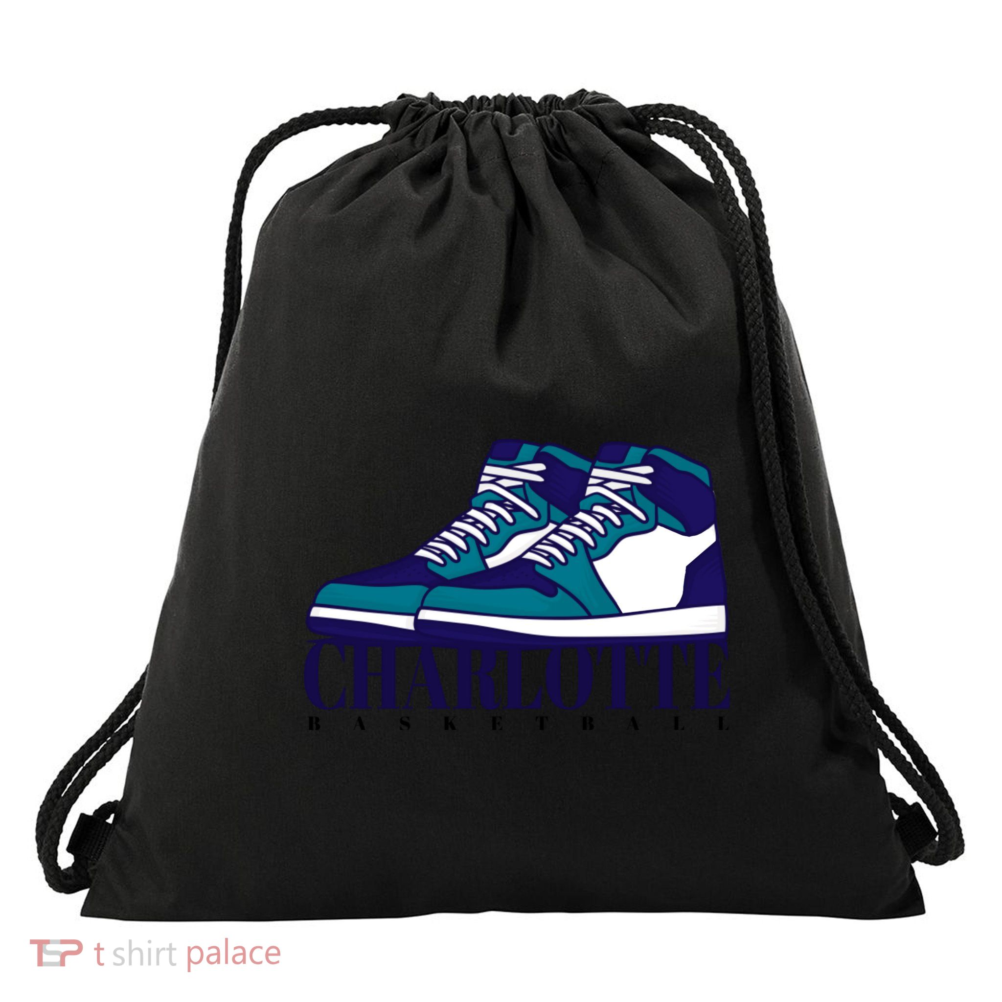 Charlotte Basketball Sneakers Drawstring Bag