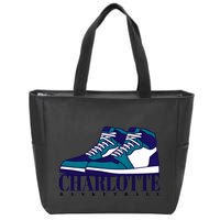 Charlotte Basketball Sneakers Zip Tote Bag