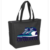Charlotte Basketball Sneakers Zip Tote Bag