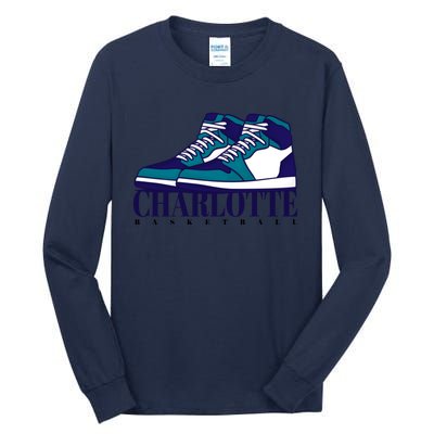 Charlotte Basketball Sneakers Tall Long Sleeve T-Shirt