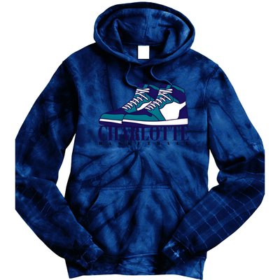 Charlotte Basketball Sneakers Tie Dye Hoodie