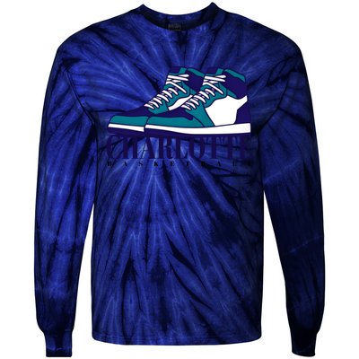 Charlotte Basketball Sneakers Tie-Dye Long Sleeve Shirt