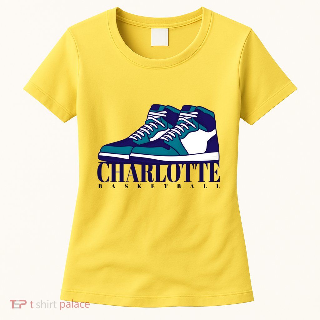 Charlotte Basketball Sneakers Womens T-Shirt
