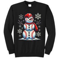 Christmas Baseball Snowman Baseball Christmas Women Sweatshirt