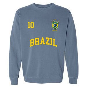 Cool Brazil Soccer Jersey Garment-Dyed Sweatshirt