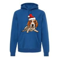 Cute Beagle Santa Christmas Tree Lights Xmas Cool Gift Premium Hoodie