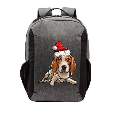 Cute Beagle Santa Christmas Tree Lights Xmas Cool Gift Vector Backpack