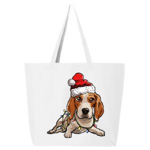 Cute Beagle Santa Christmas Tree Lights Xmas Cool Gift 25L Jumbo Tote