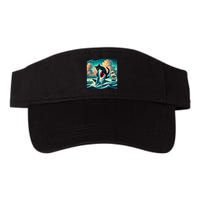 Cat Biting Shark Funny Art And Cat Lover Funny Visor