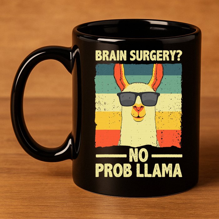 Cute Brain Surgery For Get Well Soon Recovery 11oz C Handle Ceramic Mug