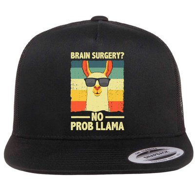 Cute Brain Surgery For Get Well Soon Recovery Flat Bill Trucker Hat