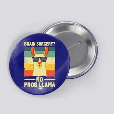 Cute Brain Surgery For Get Well Soon Recovery Button