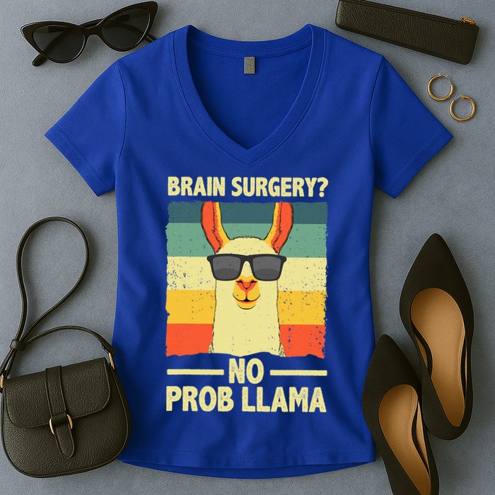 Cute Brain Surgery For Get Well Soon Recovery Women's V-Neck T-Shirt