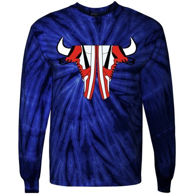 Chicago Bulls Shoes Tie-Dye Long Sleeve Shirt