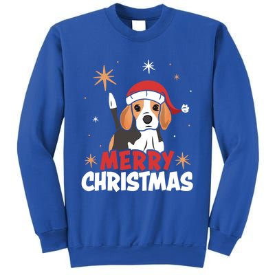 Cute Beagle Santa Dog Lovers Merry Christmas Xmas Design Funny Gift Sweatshirt