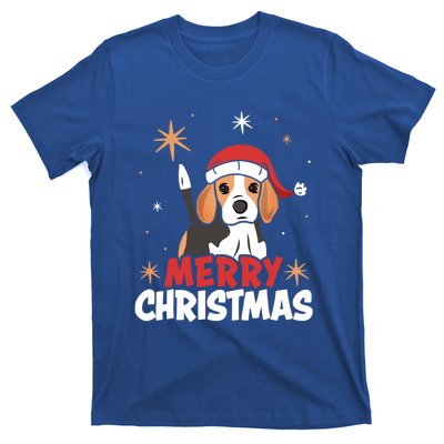 Cute Beagle Santa Dog Lovers Merry Christmas Xmas Design Funny Gift T-Shirt