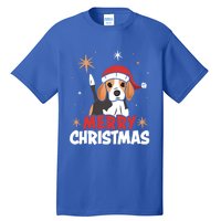 Cute Beagle Santa Dog Lovers Merry Christmas Xmas Design Funny Gift Tall T-Shirt