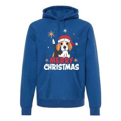 Cute Beagle Santa Dog Lovers Merry Christmas Xmas Design Funny Gift Premium Hoodie