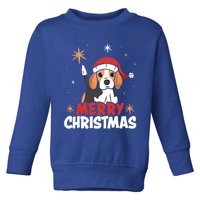 Cute Beagle Santa Dog Lovers Merry Christmas Xmas Design Funny Gift Toddler Sweatshirt