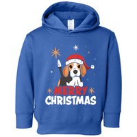 Cute Beagle Santa Dog Lovers Merry Christmas Xmas Design Funny Gift Toddler Hoodie