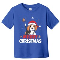 Cute Beagle Santa Dog Lovers Merry Christmas Xmas Design Funny Gift Toddler T-Shirt