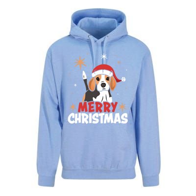 Cute Beagle Santa Dog Lovers Merry Christmas Xmas Design Funny Gift Unisex Surf Hoodie