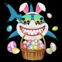 Cute Bunny Shark Easter funny easter day Apron
