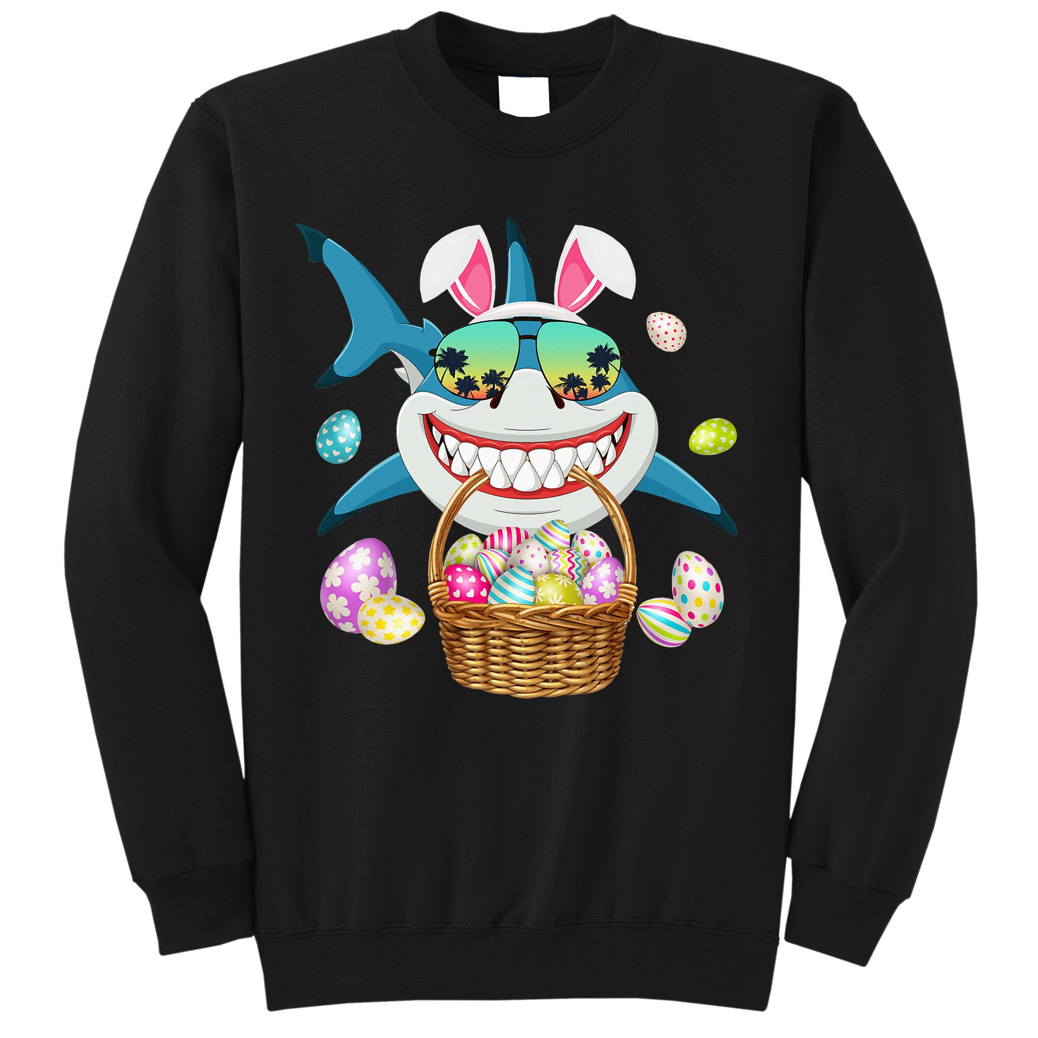 Cute Bunny Shark Easter funny easter day Sweatshirt
