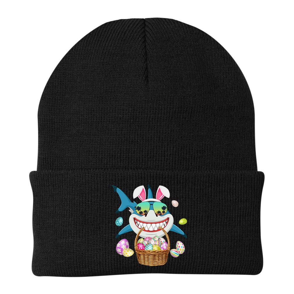 Cute Bunny Shark Easter funny easter day Beanie
