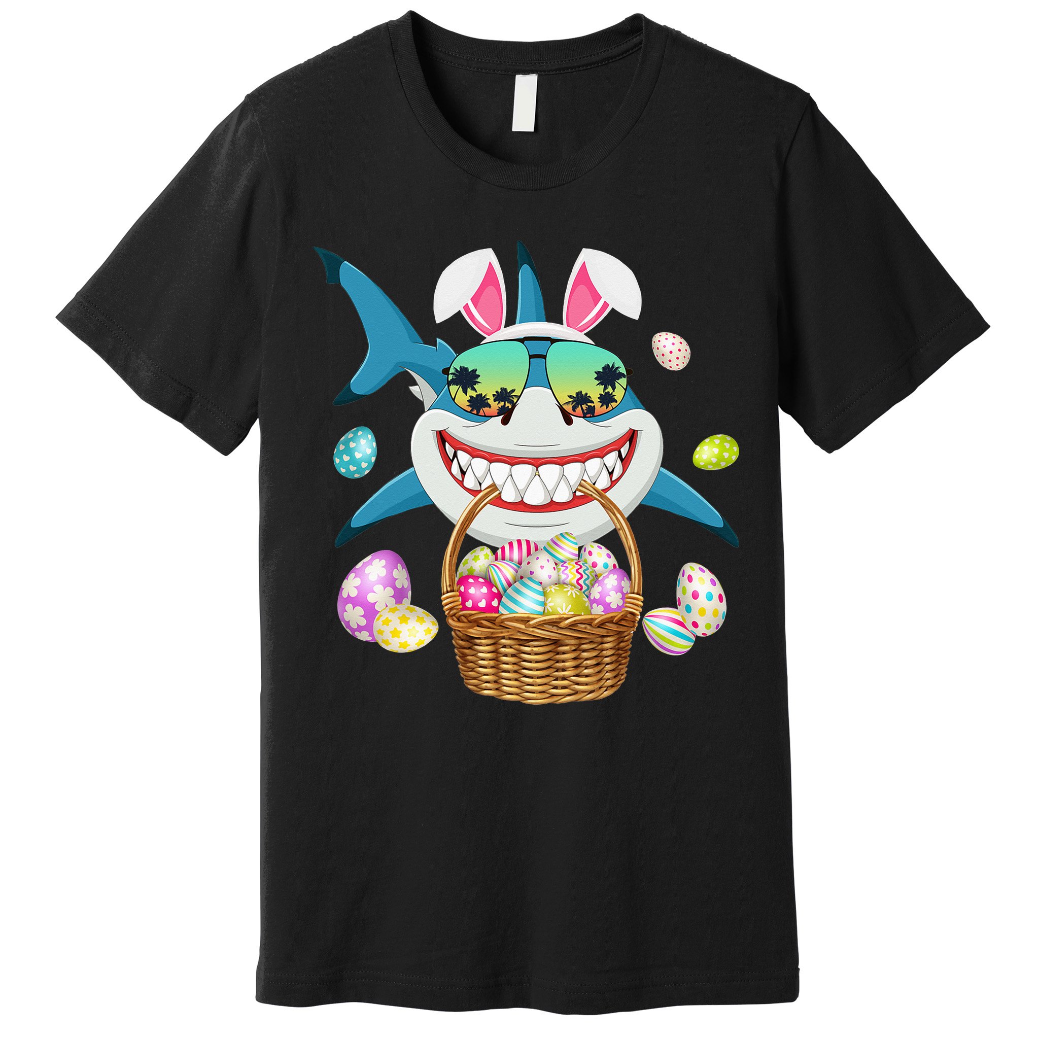 Cute Bunny Shark Easter funny easter day Premium T-Shirt